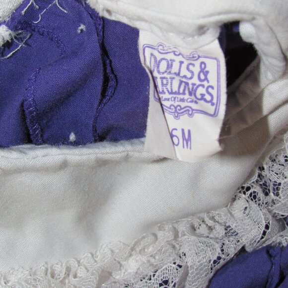 Vintage Dolls & Darlings Ruffles Lace Full Circle Party Pageant Dress 6 Months - Picture 5 of 5